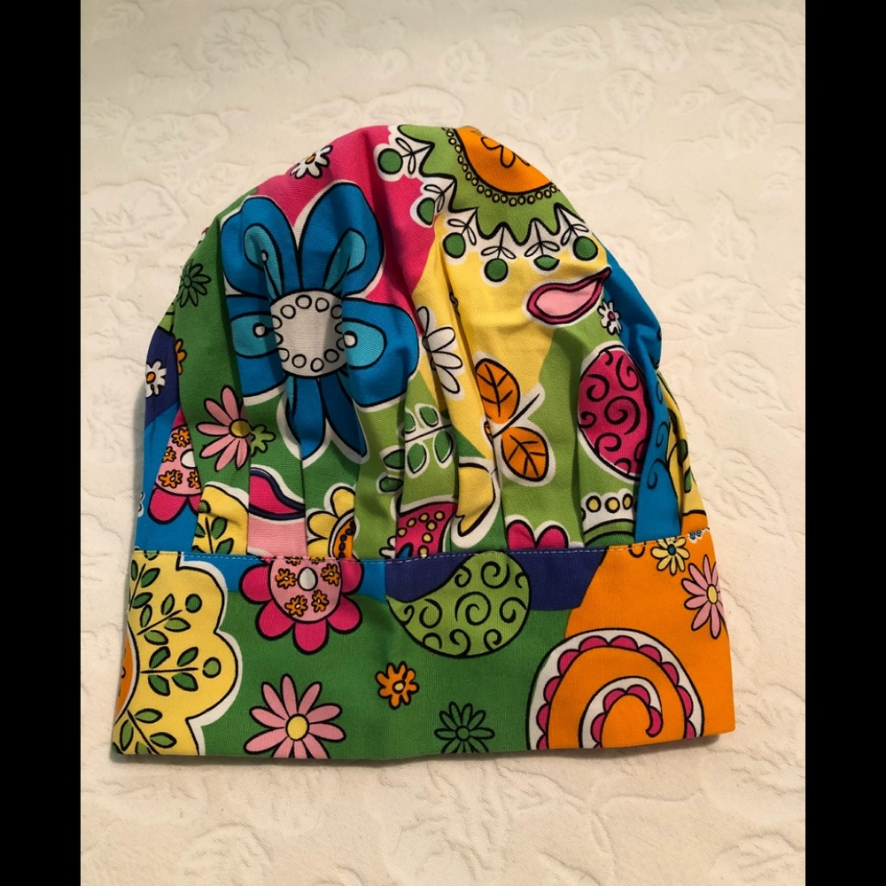 NWT super cute bright print chefs hat.